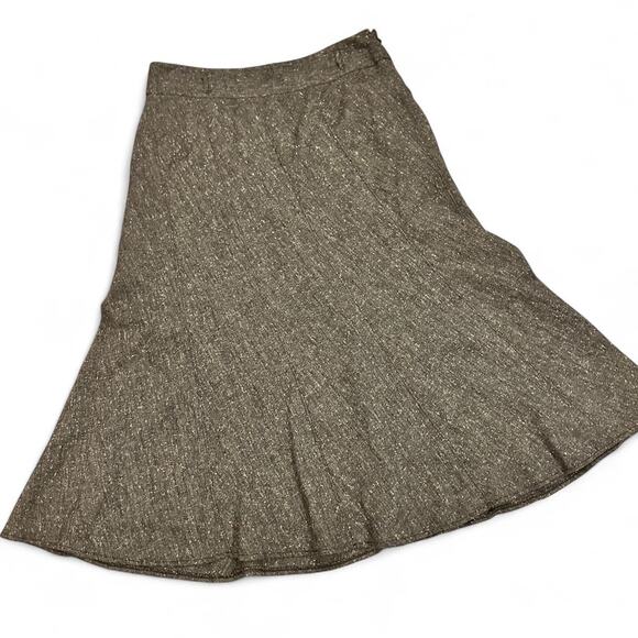 Grey and black midi wool blend skirt - Picture 1 of 6